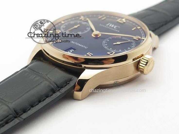 MIROTIME 0715 Portuguese Real PR RG IW5007 ZF 1:1 Best Edition Black Dial On Black Leather Strap A52010 V FreshLook 7304